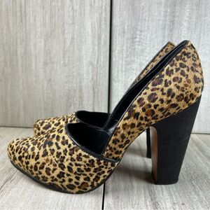 Rachel Comey Y2K Pumps Chic Heels Leopard Print Pony Hair Women's Size 6